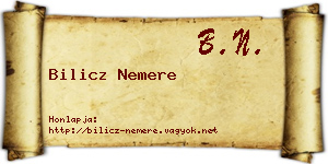 Bilicz Nemere névjegykártya